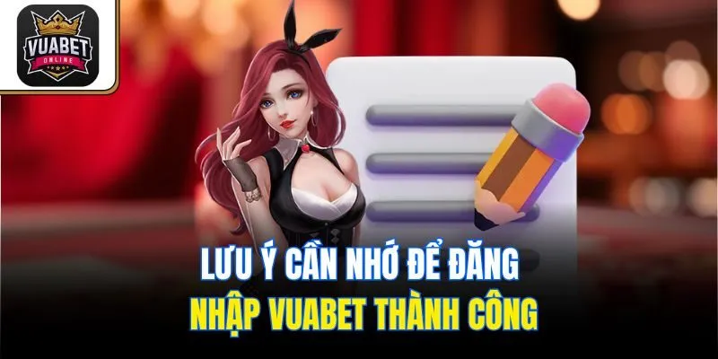 Lưu ý cần nhớ để đăng nhập Vuabet thành công